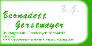 bernadett gerstmayer business card